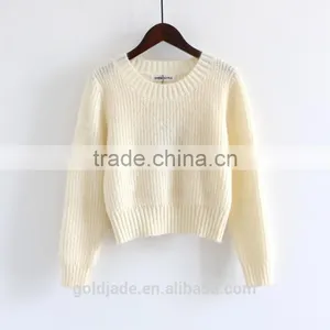 2016 Customized Manufacture Fashionable Wholesale Korean Style Women Spring Autumn Winter Plain Color Ladies Sweater thumbnail-1