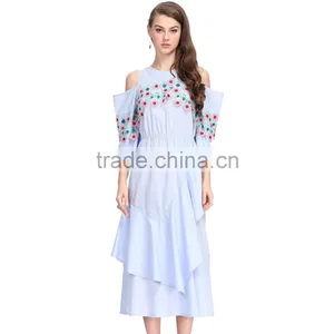 Designer Lady Straight Smart Casual Cloth Beautiful Fashion New Model Woman Dress thumbnail-3