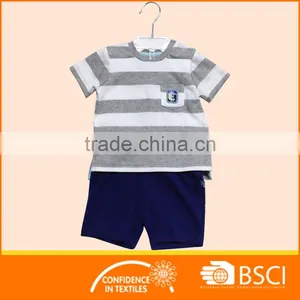 Yarn Dyed Baby Boy Summer Shirt Matching Shorts Fancy Clothing Set thumbnail-1