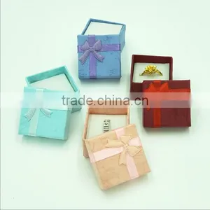 Custom Velvet Jewelry Packaging Box Velvet Jewelry Box With Butterfly Knot Luxury Velvet Box Gifts thumbnail-3