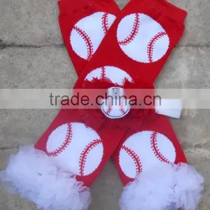 Wholesale Red Legging Football Pattern 100% Cotton Baby Leg Warmers thumbnail-1
