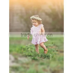 Adjustable Straps Floral Pinafore Baby Dress Girls Soft Baby Wear Clothes thumbnail-3