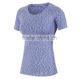 Wholesale OEM Custom Printing t Shirt Dry Fit Athletic Wear Women T-shirts Compression t Shirt Women thumbnail-2