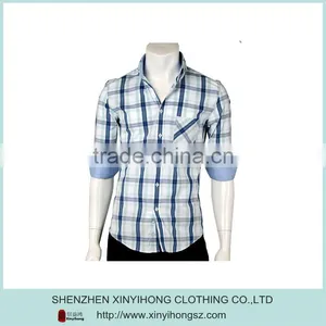 Natural Cotton Elastane Pocket Slim Fit Stylish Casual Shirts Hot Sales thumbnail-1