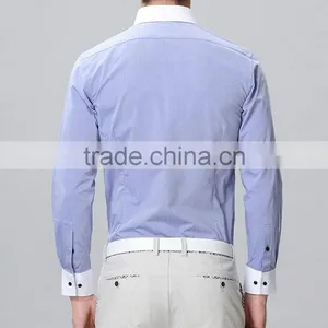 Long Sleeve Double Collar Fancy Shirts for Men Wholesale Men's Shirts thumbnail-2