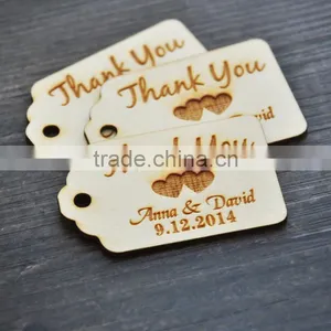 Personalized Thank You Wedding Craft Custom Engraved Wooden Hang Tags thumbnail-1