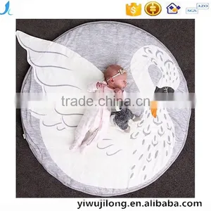 Cute Novel Children Bedroom Decoration Cotton Swan Baby Crawl Play Mat thumbnail-1