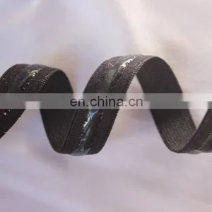 Black Silicone Satin Lingerie Bra Strap Stretch Sewing Elastic 1/2" Wide thumbnail-1