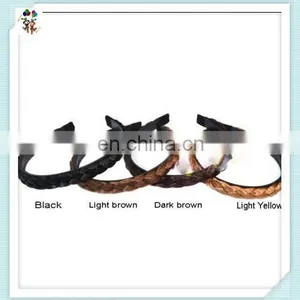 Girls Twist Braided Plait Hoop Colors Synthetic Hair Headband HPC-0121 thumbnail-3