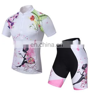 Yihao Custom Women Bicycle Bike Clothing Short Sleeve Sport Ciclismo Cycling Jersey Sport Wear thumbnail-2