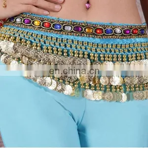 Cheap 248 and 338 Coins Belly Dance Silver Coins Hip Scarf Y-2035# thumbnail-6