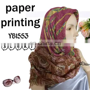 2017 Zhejiang Provence Top Fashion Double Printing Digital Printing Polyester Scarf Factory Hot Sell Malaysia Hijab thumbnail-2