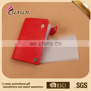 2015 Simple High Quality Leather pu Credit ID Card Holder Fashion Custom Promotional Cheap Card Holder thumbnail-1