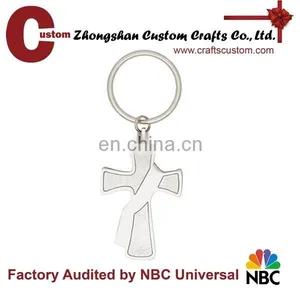 Antique Silver Plating Cross Keyring thumbnail-1