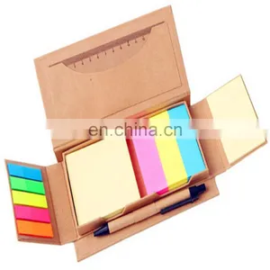 Portable Recycled Wholesale Custom Logo Printed Mini Notepad With Pen and Self-adhensive Papers thumbnail-1