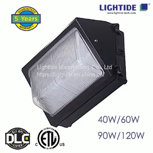 DLC Premium LED Wall Pack Lights-Glass Refractor 90W, 200-480VAC thumbnail-1