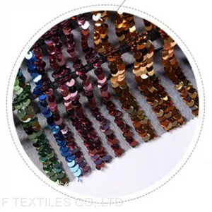 5mm Sequin Fabric Mesh Based Multicolour thumbnail-3