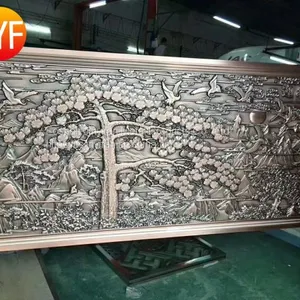 Foshan Manufactory Stainless Steel Aluminium Engrave Room Divider Screen Partition thumbnail-4