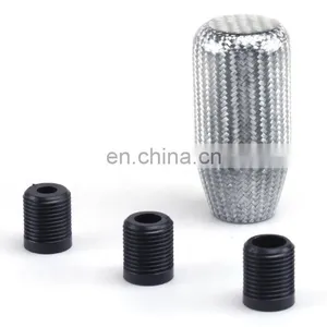 Real Carbon Fiber Aluminum Gear Knob Manual Transmission Aluminum Gear Shift Knob thumbnail-2
