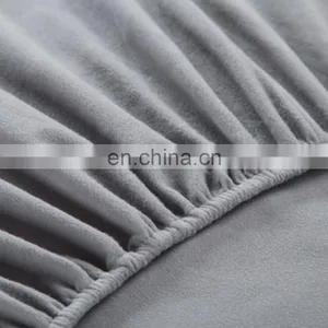 Brushed Microfiber Velvety Flannel Fabric Waterproof Wedding Bed Sheet With Pillowcase Duvet Cover Sets thumbnail-6