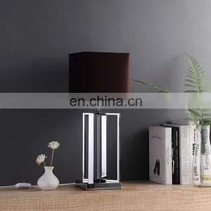 Hot Sale New Design Square Shape Metal Custom Table Lamp Modern for Bedside thumbnail-1