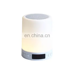 Wholesale Smart Bluetooth Speaker Night Light With Alarm Clock Display BEDSIDE LAMP thumbnail-7