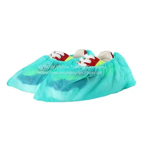 Water Proof Disposable Plastic Pp Cpe Medical Boot Shoe Covers Disposable Non Slip thumbnail-1