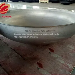 Polishing Large Elliptical Head With Stainless Steel for Food Fermenters thumbnail-1
