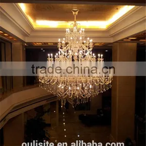 Department Large Gold Crystal Chandelier Lighting thumbnail-1