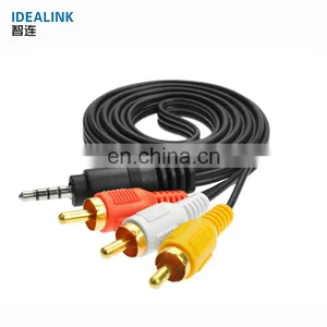Audio Video Cable Supplier Nylon Braided 1.5m Rca Female Av Cable thumbnail-3