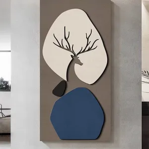 Art in Bulk Elk Living Room Corridor Vertical Hanging Painting High-quality Sandstone Texture Mural 11 thumbnail-1