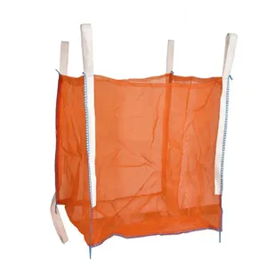 Plastic Container Big Large Capacity 2000kg High Quality 1 Ton Tote Bags Tubular Big Bag With 1 or 2 Lifting Points FIBC Bag thumbnail-4