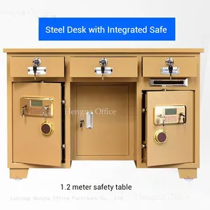 Steel Desk With Safe Compartment | Anti-Theft & Heavy Duty | Corporate Finance Office - OEM Manufacturer thumbnail-5