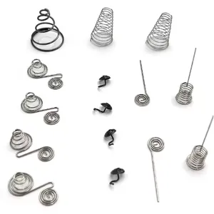 Coil Style Stainless Steel Spring Contacts Industrial AA Battery Holders With Umbrella Compression Spring Touch thumbnail-1
