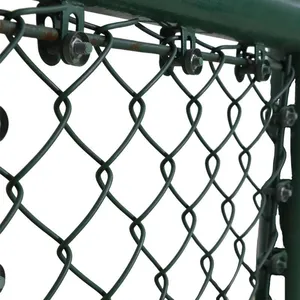 Customized Sustainable Wholesale Powder Sprayed PVC Coated Chain Link Fence Cyclone Wire Mesh Fence for Baseball Fields thumbnail-5