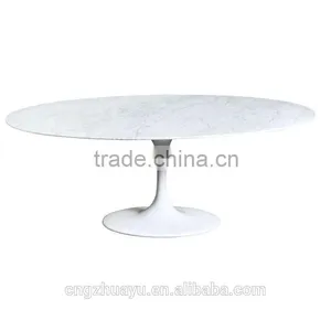 Saarinen Tulip Oval Dining Table Replica thumbnail-1
