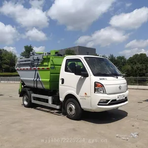 Changan d5 Pure Electric Green - Plated Self - Loading and Unloading Garbage Truck Clw5040zzzbevcdp thumbnail-1