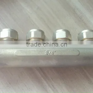 High Quality 3-way Brass Manifold of Radiator Valve 4/5/6/7 Way Brass Manifold thumbnail-2