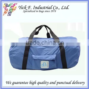Convenience Diamond Nylon Blue Foldable Duffel Bag thumbnail-1