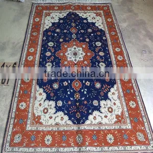 Artificial Silk and Wool Handmade Persian Carpet thumbnail-2