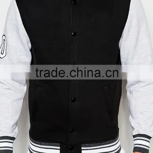 New 2016 Fashion Mens Button Up Baseball Varsity Jacket thumbnail-3