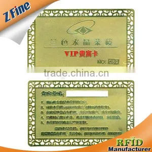 New Design Metal Busniess Invitation VIP Card/name Card/smart Card/gold Busniess Smart Card thumbnail-1