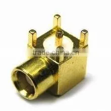 MCX R/A Type RF Connector for PCB Mount With Gold-plated Finish thumbnail-1