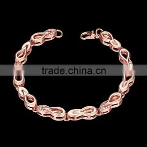 Exquisite Fashion 18k Rose Gold Jewellery Bracelet Hand Chain for Men thumbnail-3