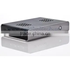 Dual RS232 COM Industrial Fanless Mini Computer for Kids in School Cheapest Price Atom Mini PC WindowsXP VGA LAN Port Alloy Case thumbnail-2