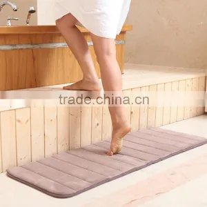 Water Absorbent Coral Fleece Memory Foam Thick Sponge Non-slip Microfiber Bathroom Mats for Living Room and Kitchen Floor thumbnail-1