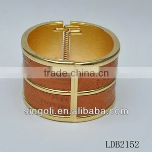 Simple Stylish Leather Wrapped Bangle Guys Bangle thumbnail-1
