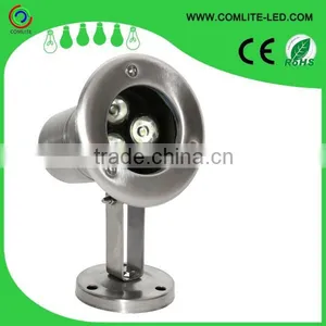 3W Multi Color IP68 Stainless Steel LED Underwater Light thumbnail-1