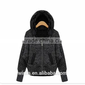 Autumn or Winter Pure Cashmere Basic Oversize Women's Cape Knit Top Batwing Cardigan Sweater Coat Black thumbnail-4
