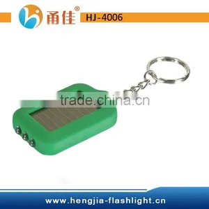 Small Solar Flashlight Torch 3 Led Keyring Light thumbnail-1